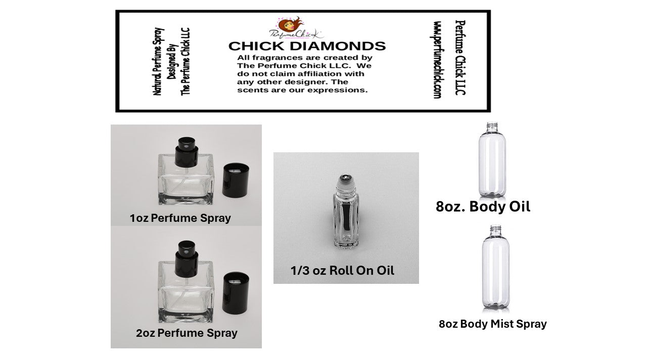 CHICK DIAMONDS- (SPRAYS- ROLL ONS AND BODY OILS)