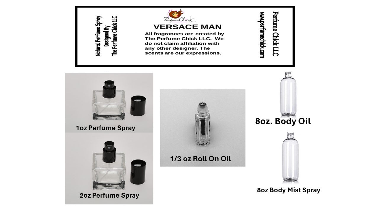 VERSACE MAN TYPE   (SPRAYS- ROLL ONS AND BODY OILS)